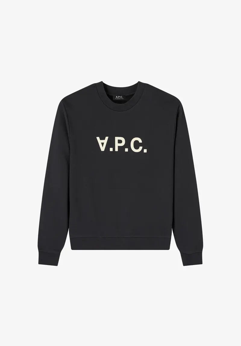 Schwarzes Sweatshirt mit V.P.C.-Logo