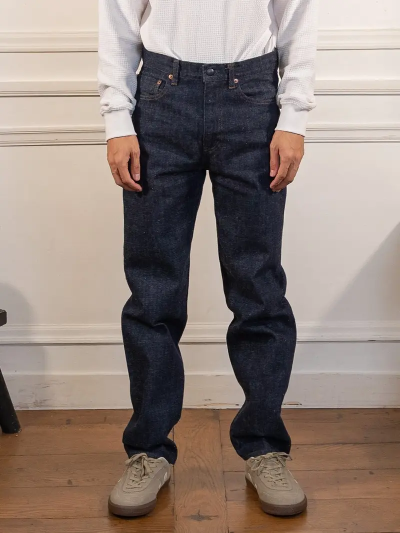 Selvage Denim Straight Pants - Indigo