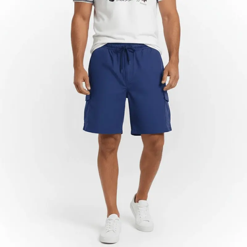 Short bleu indigo