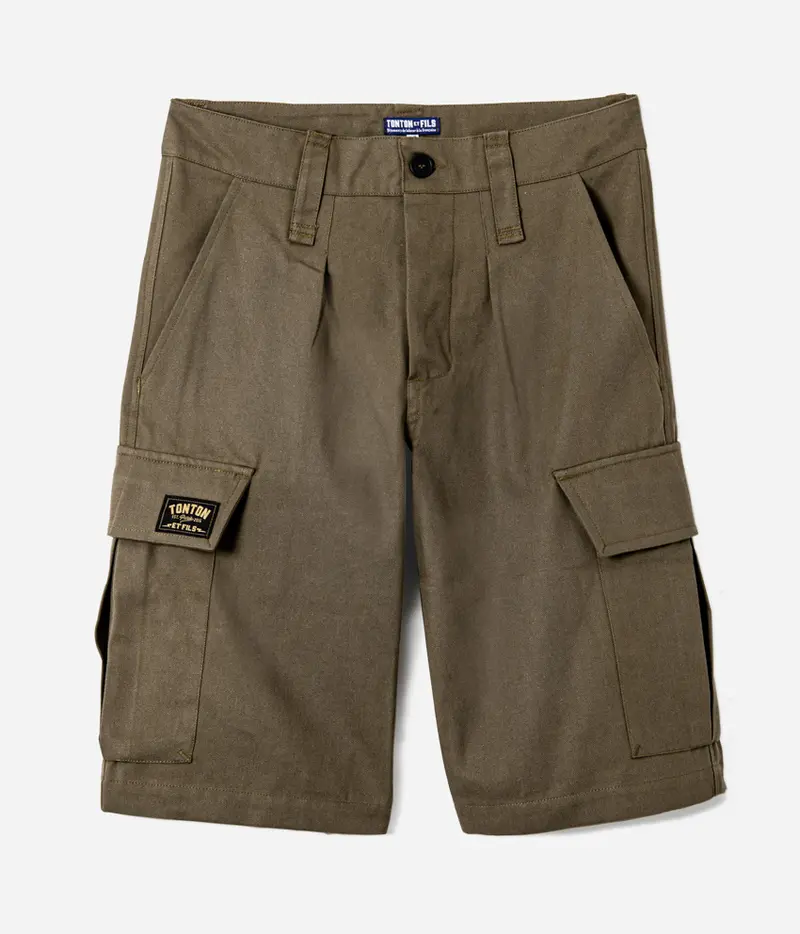 Short « de brousse » Canvas kaki