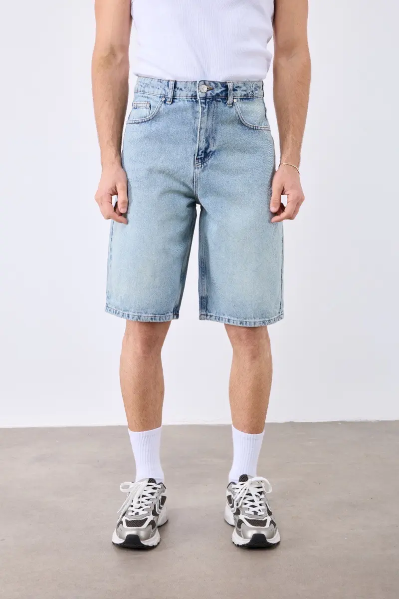 Short en jean BLEU CLAIR