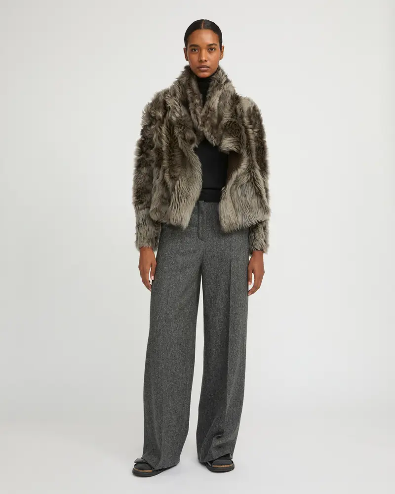Short jacket in Toscana lambskin
