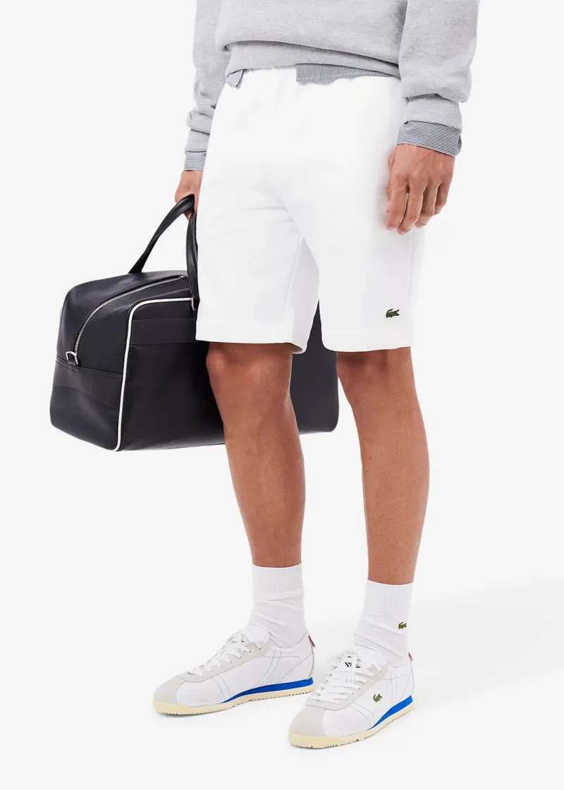 Short Lacoste blanc en molleton