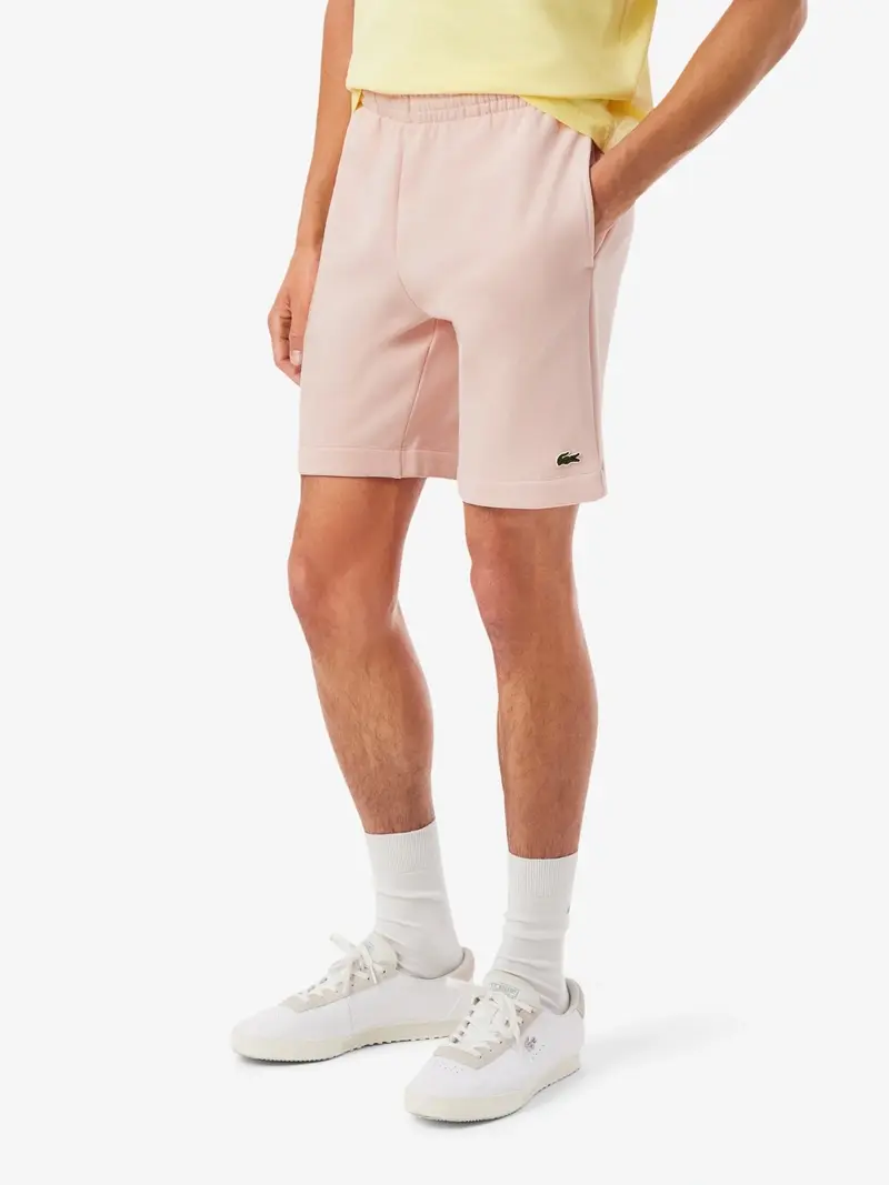Short Lacoste rose en molleton