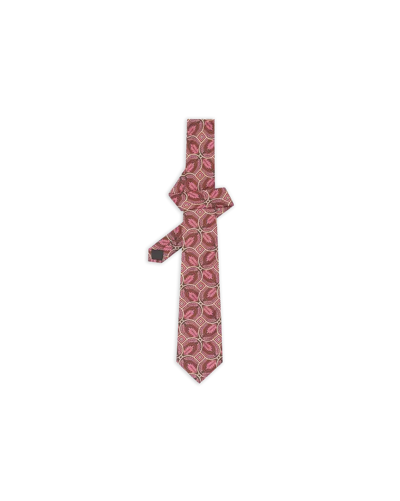 Silk printed caesar tie
