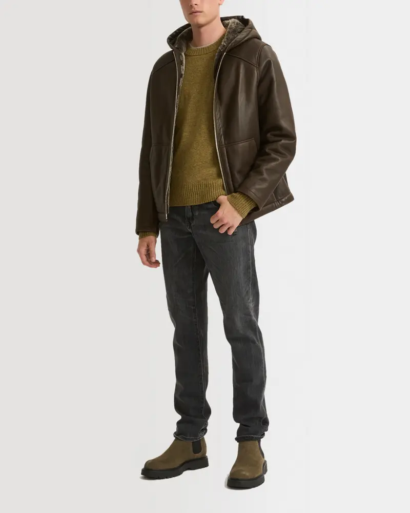 Silky shearling hoodie
