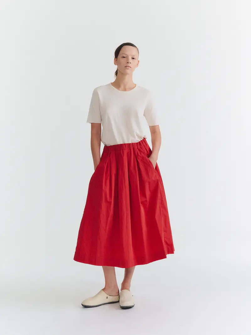 SIMPLE RIDEAUX SKIRT - L COT - FURY