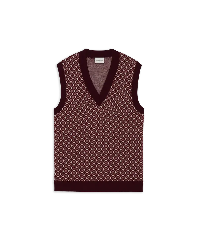 Sleeveless Knitwear Vest Jacquard