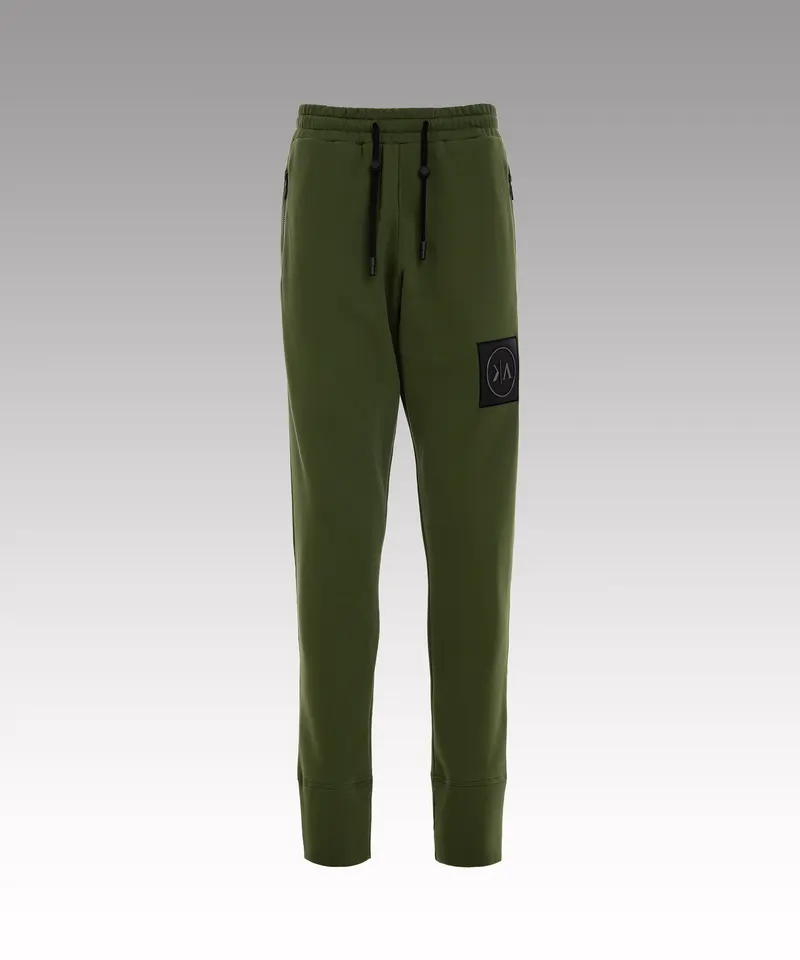 Slim fit khaki cotton pants