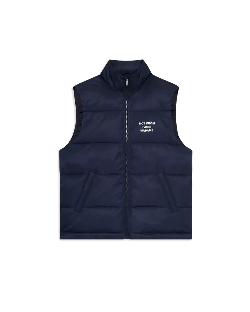 Slogan Sleeveless Down Vest