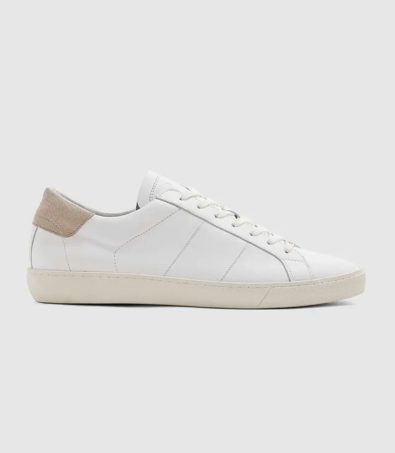 Sneakers blanches et taupe "Elea"