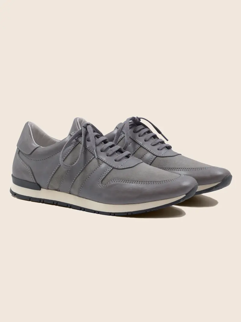 Sneakers cuir gris