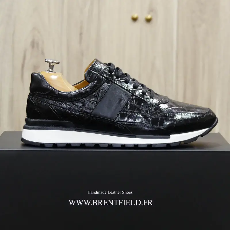Sneakers Homme Cuir Croco - Antonio
