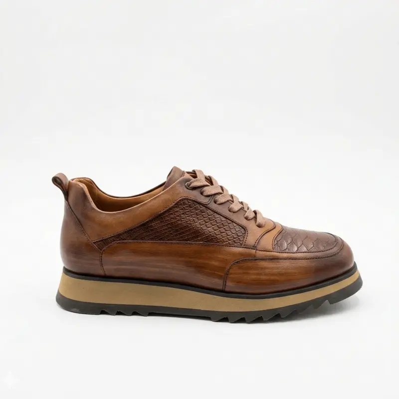 Sneakers Homme Cuir Patiné - Anakonda