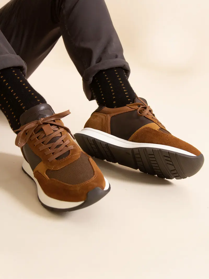 Sneakers Noé cuir marron