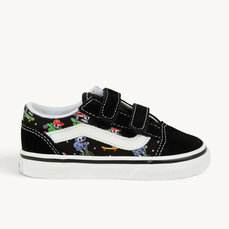 Sneakers OLD SKOOL V GLOW VANS Enfant Noir