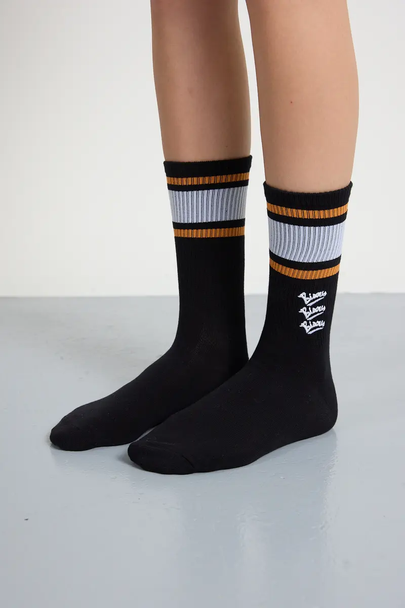 Socks Gym Black Orange