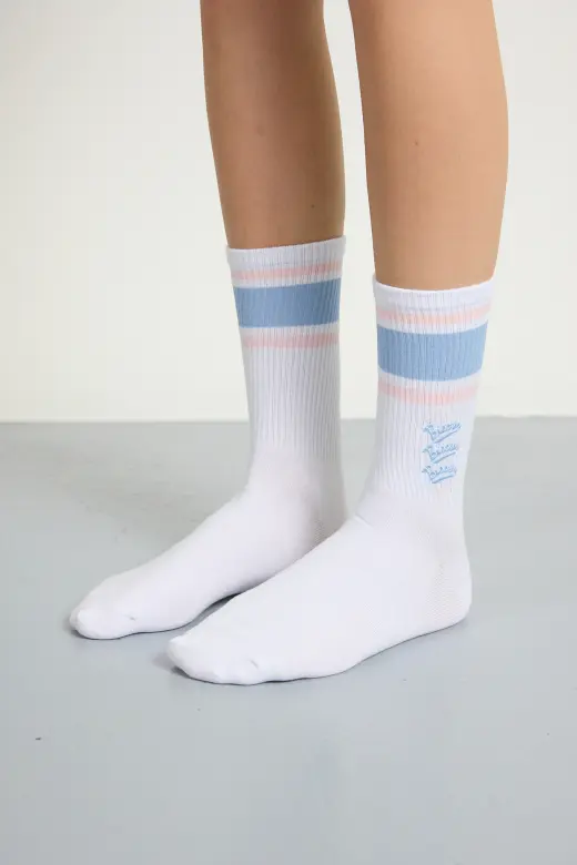 Socks Gym White Pink