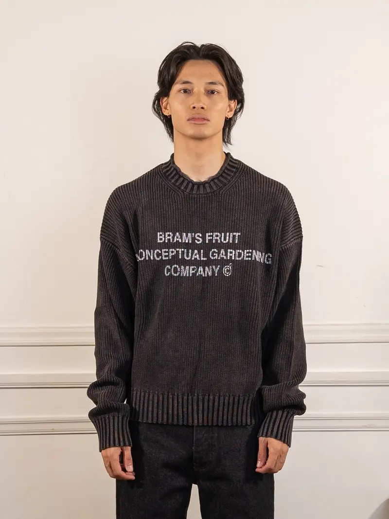 Stamp Knit - Charcoal Black
