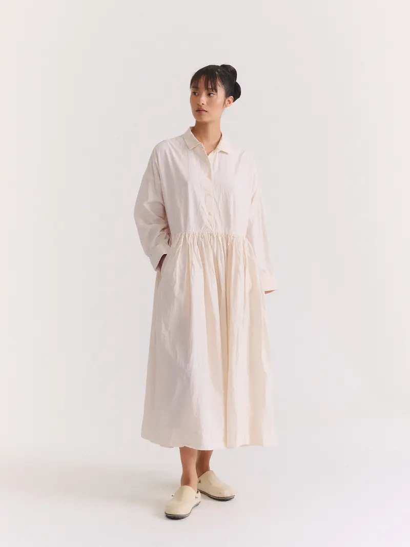 STEPHANIE DRESS - H COT - NATURAL