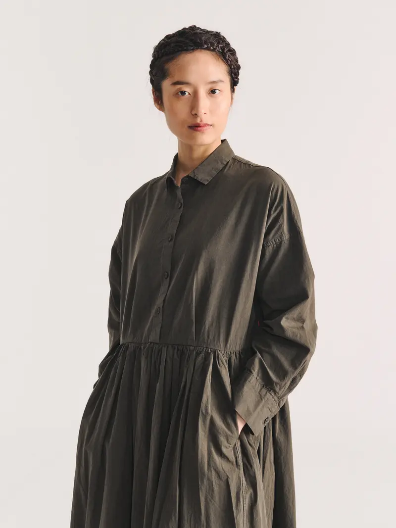 STEPHANIE DRESS - PAPER COT - DARK KHAKI