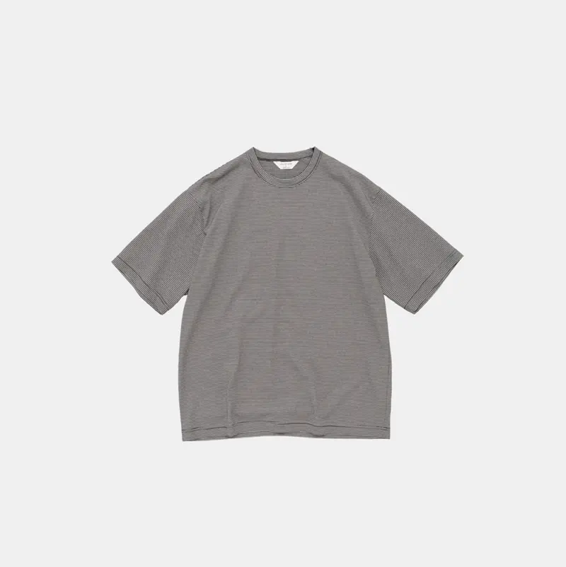 Still by hand - Striped T-shirt - Grey