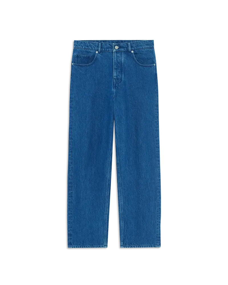 Straight Blue Cotton Jeans