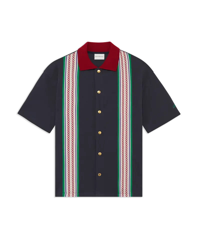 Stripes Band Piqué Shirt