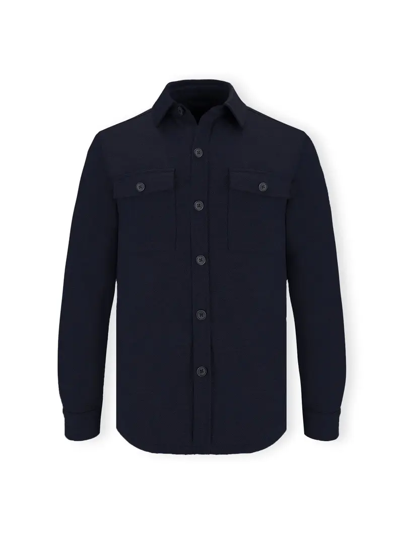 Surchemise effet maille marine
