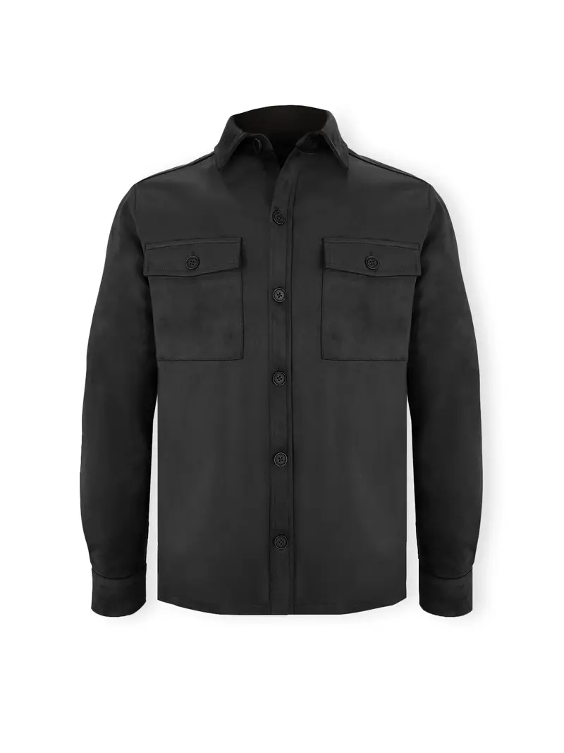 Surchemise en suédine noir