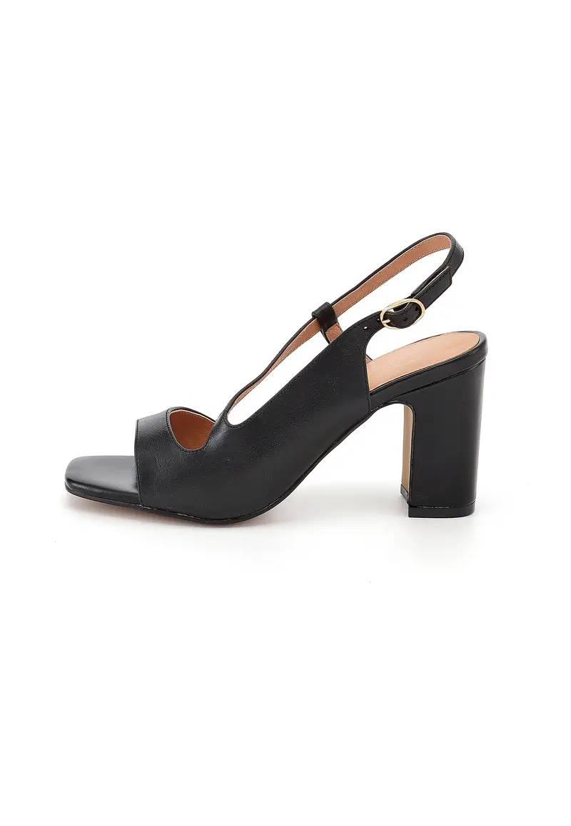 SUZANNA - Sandales à Talons en cuir Noir