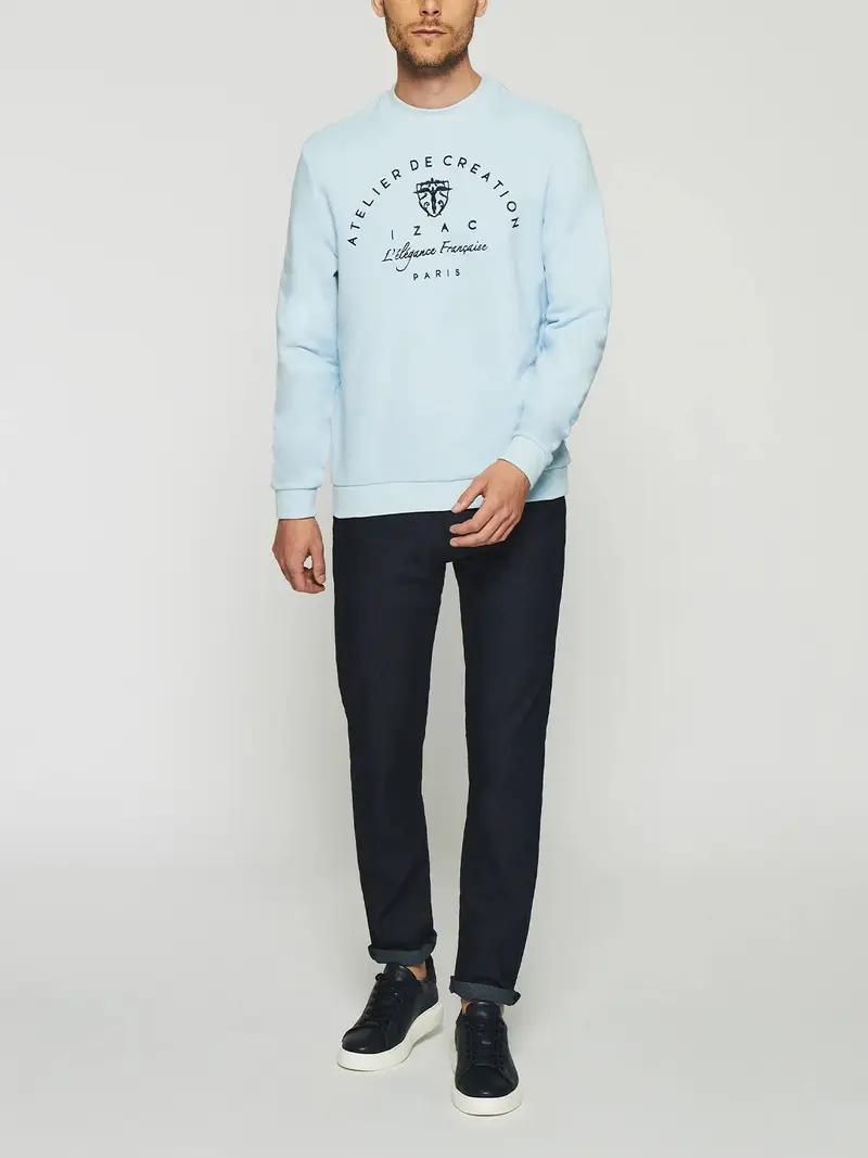 Sweat à broderie ciel SWDURAN