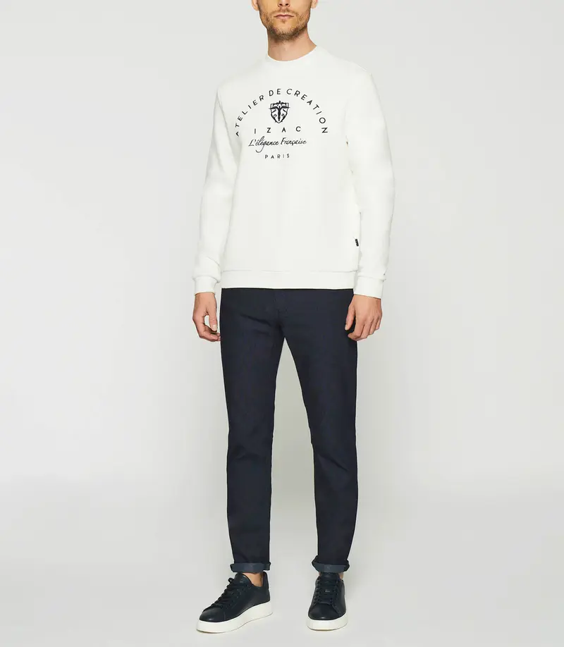 Sweat à broderie écru SWDURAN