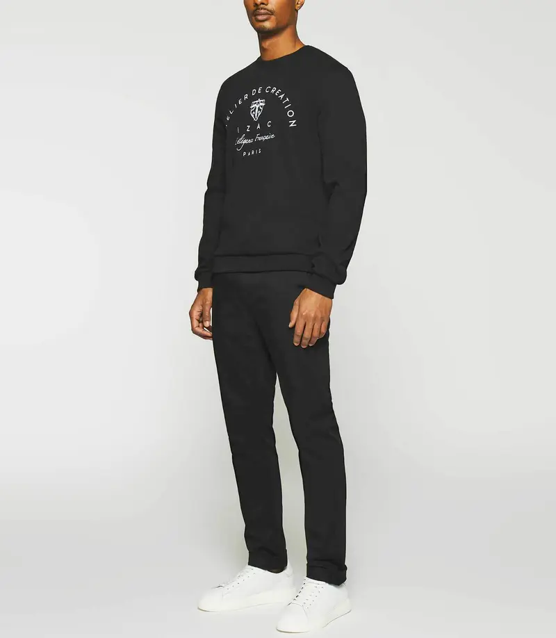 Sweat à broderie noir SWDURAN
