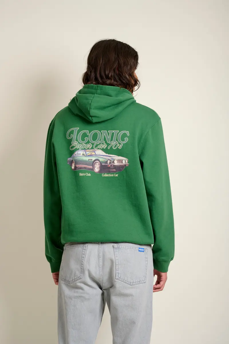 SWEAT À CAPUCHE ALENZO - GRASS GREEN