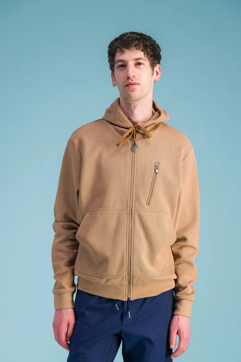 Sweat à capuche beige