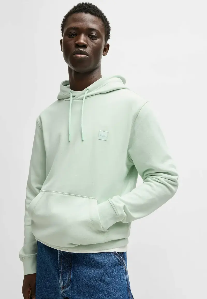 Sweat à capuche BOSS vert