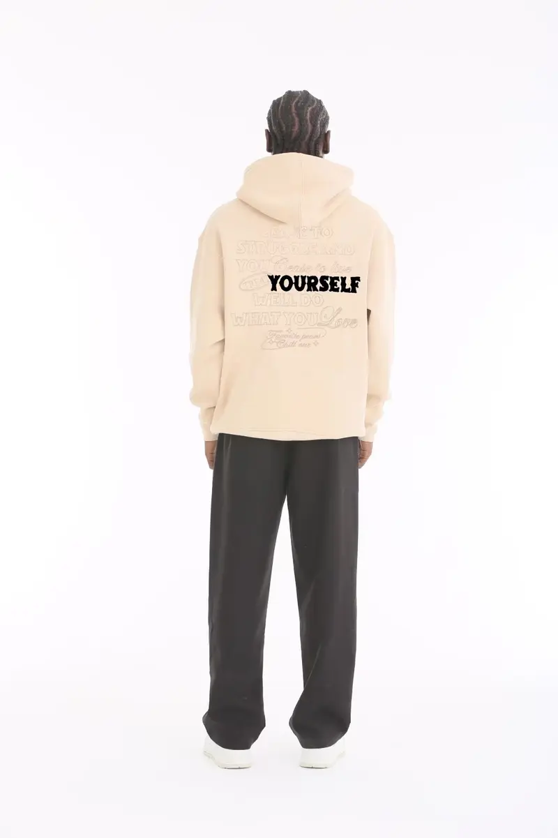 Sweat à capuche imprimé "YOURSELF"