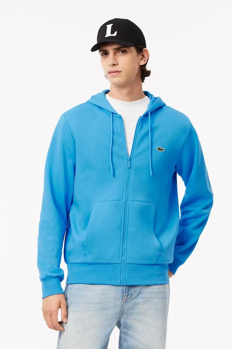 Sweat à capuche Lacoste bleu