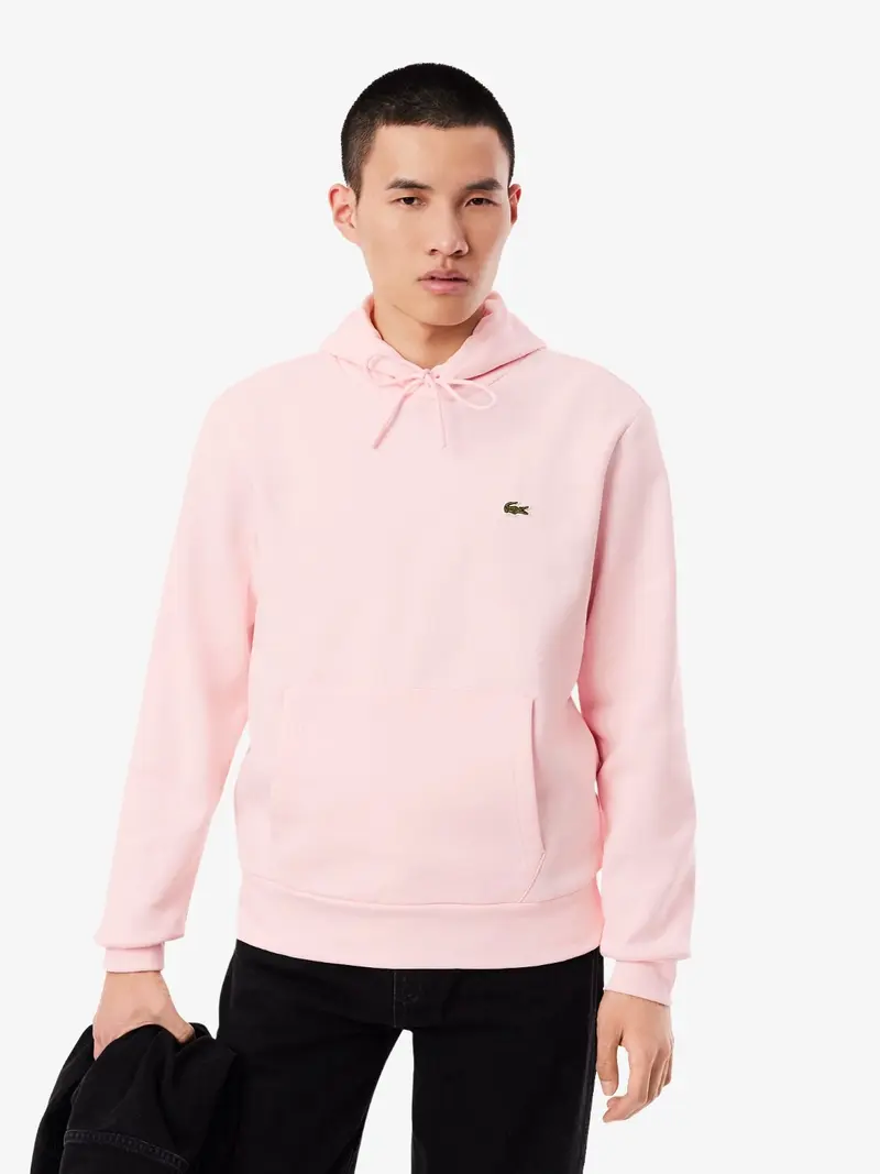 Sweat à capuche Lacoste rose