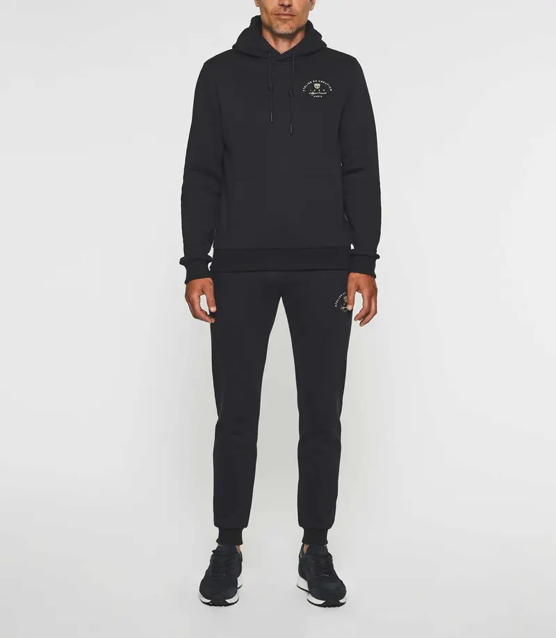 Sweat à capuche uni marine SWBAYA