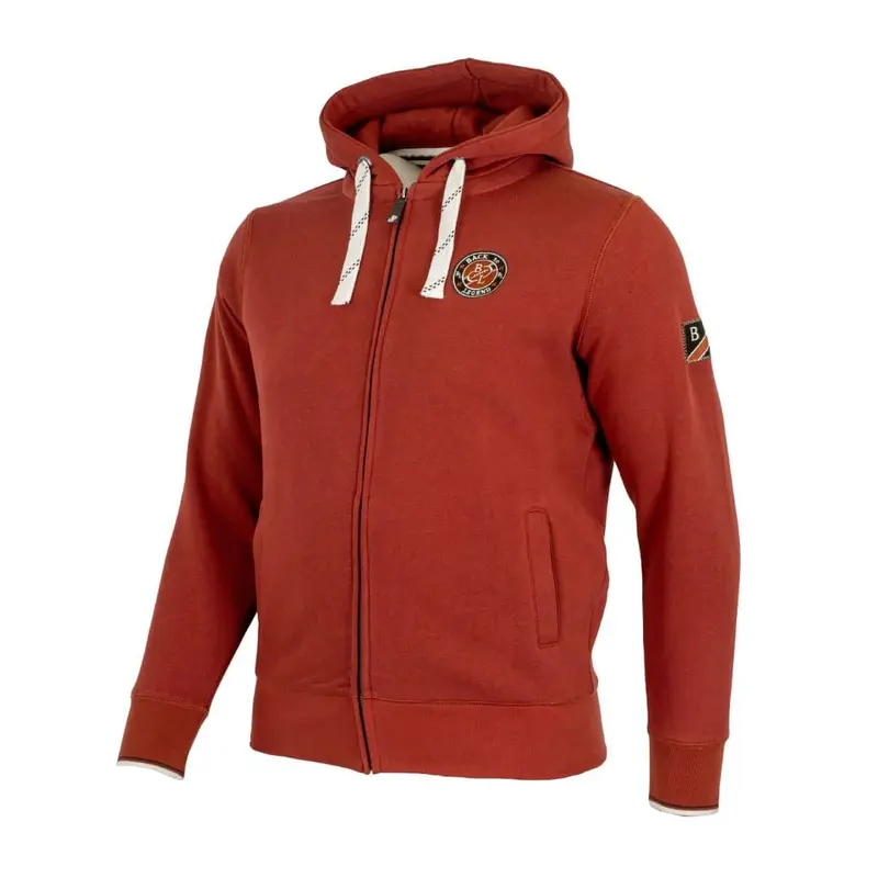 Sweat à capuche zippé rouge