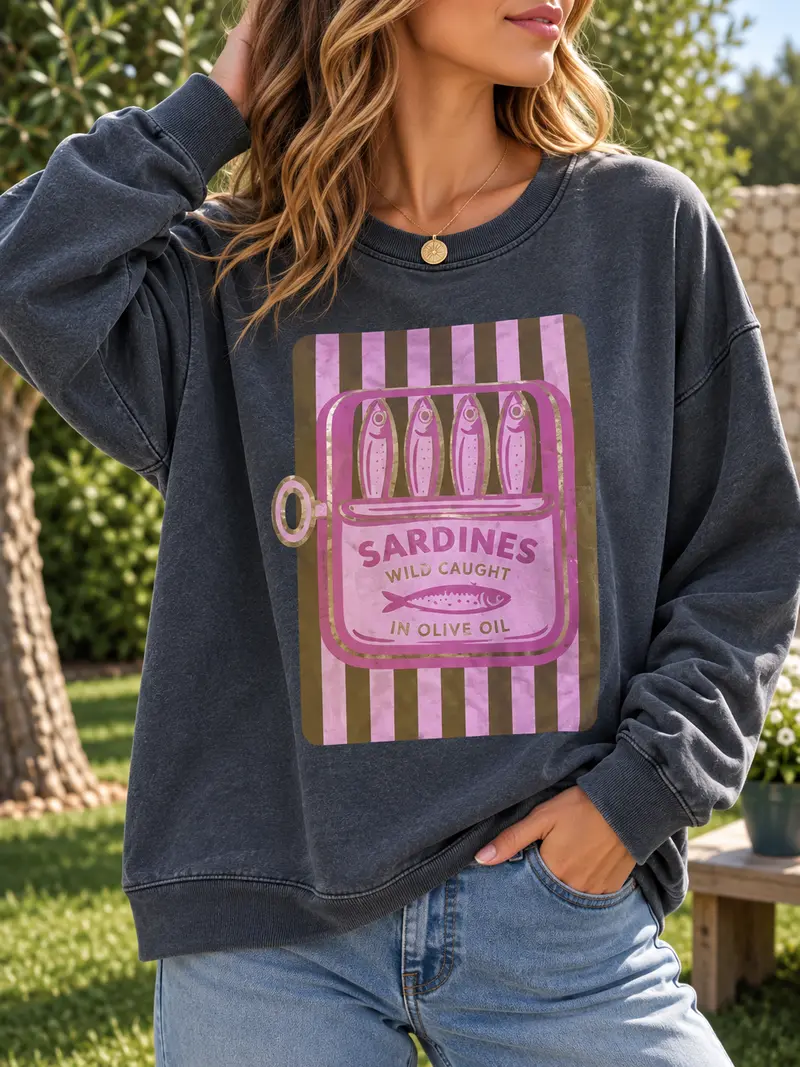 Sweat anthracite SARDINES rose/marron