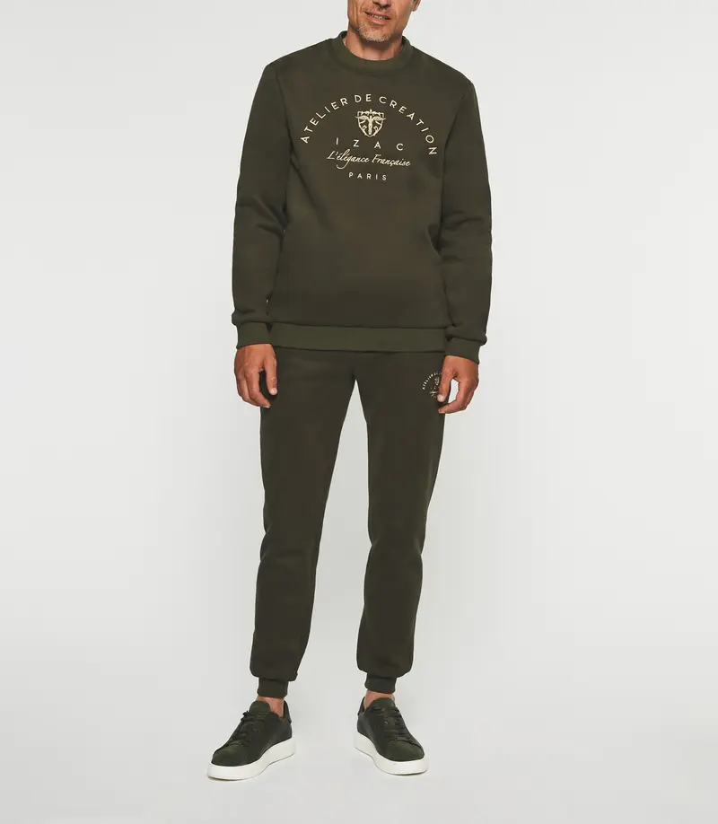 Sweat avec logo brodé kaki SWBALI