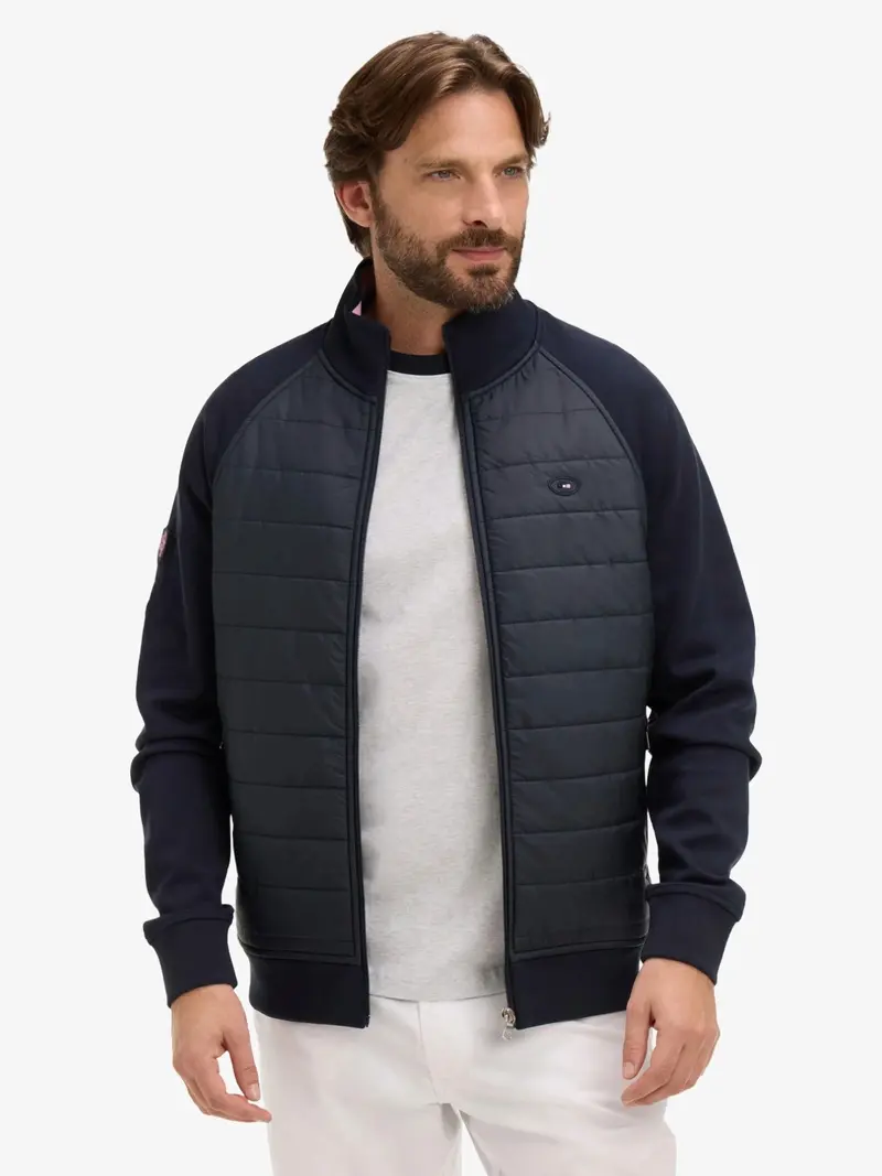 Sweat bi-matière Eden Park marine