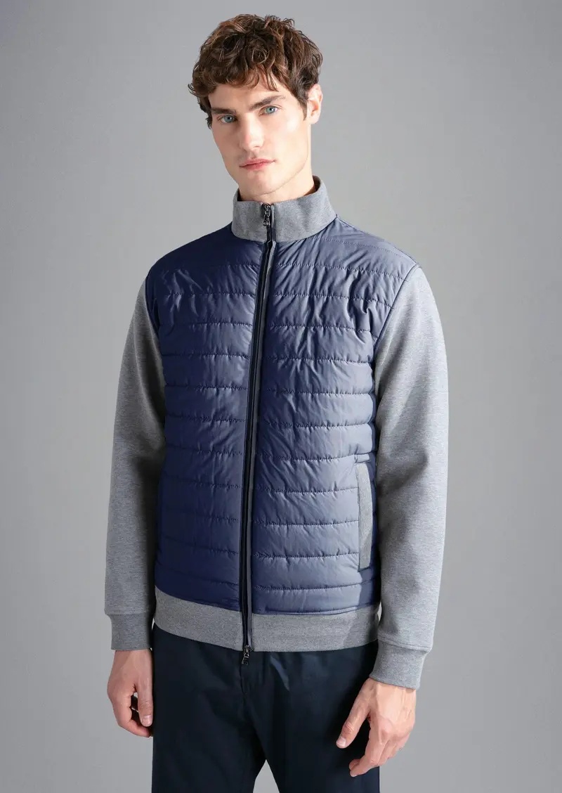 Sweat bi-matière Paul & Shark bleu