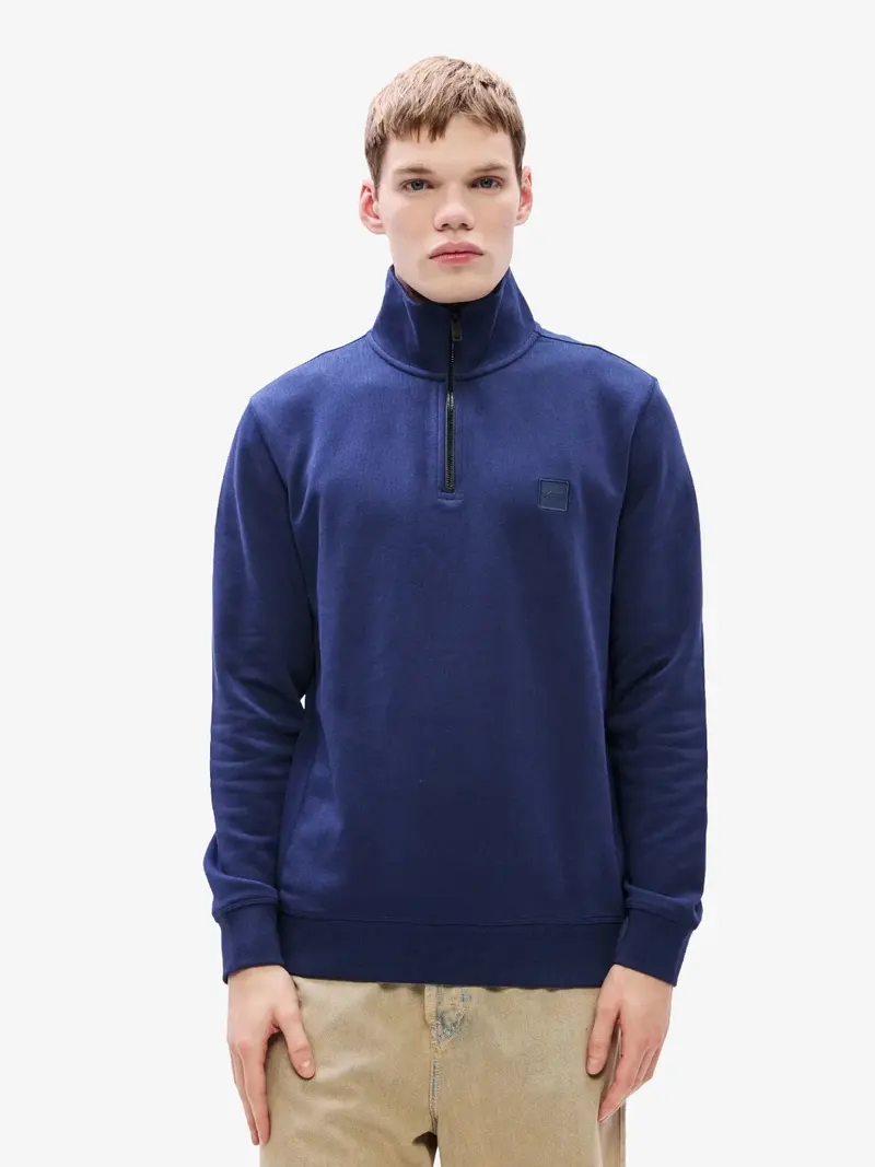 Sweat camionneur BOSS bleu en coton