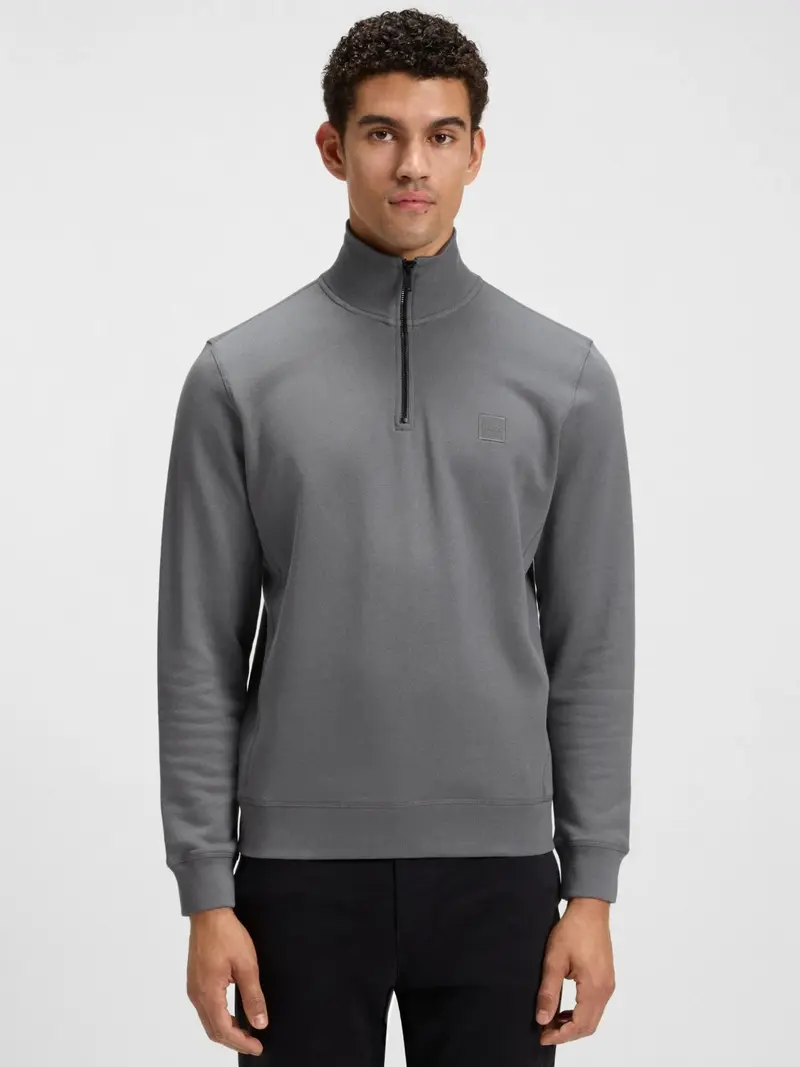 Sweat camionneur BOSS gris en coton