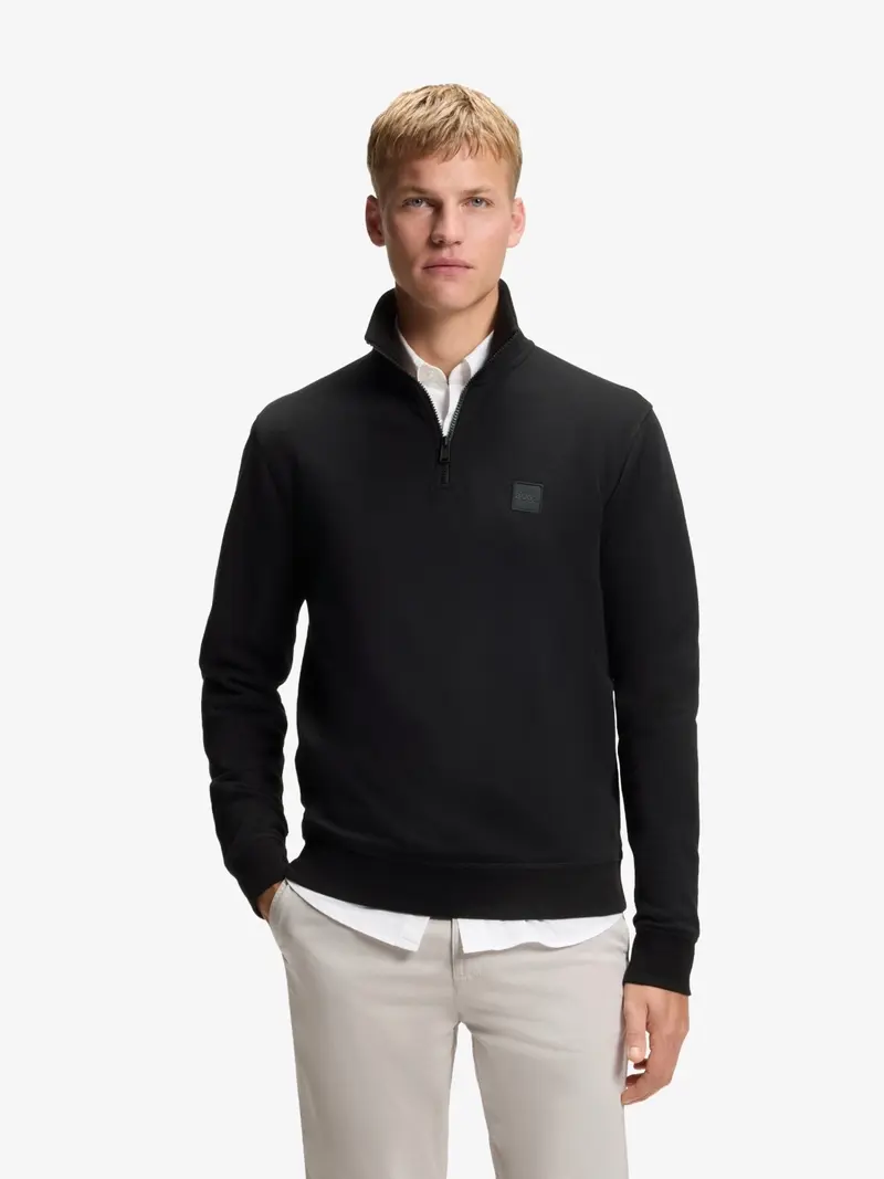 Sweat camionneur BOSS noir en molleton