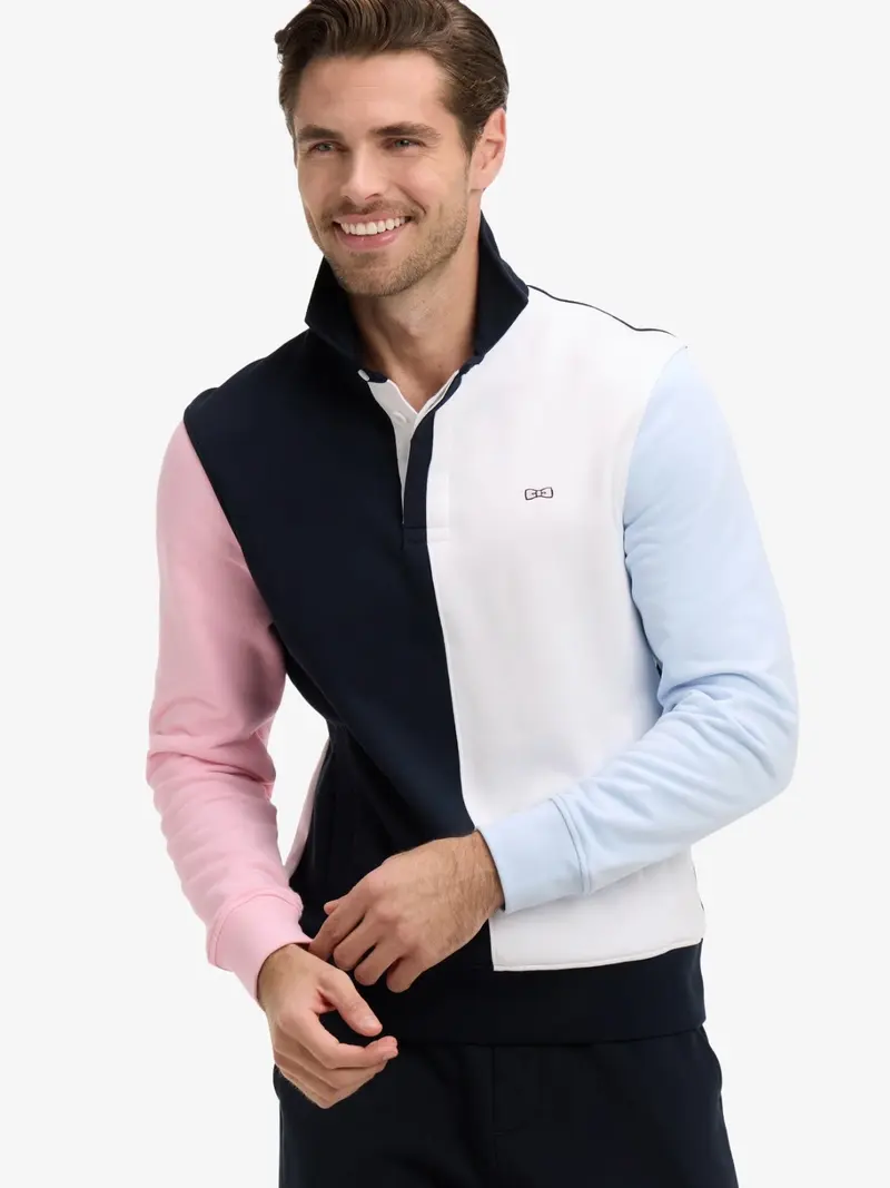 Sweat camionneur Eden Park marine en molleton